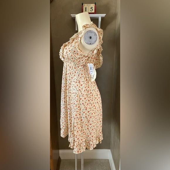 OLSENBOYE Ditsy rose print ruffles detail cottage women dress, M - Picture 5 of 13